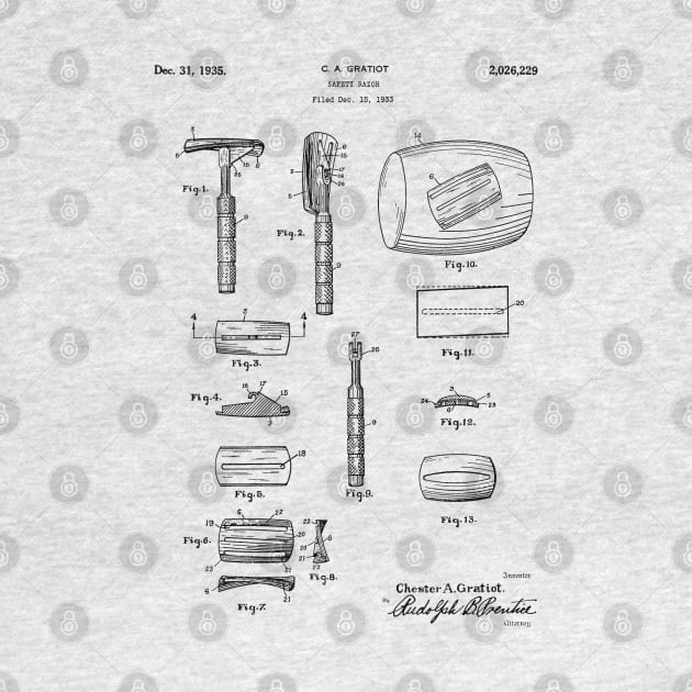 Safety Razor 1935 Patent Black by Luve